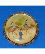Jewelry-SKU#x139/Vintage Hand Painted Brooch - $31.50