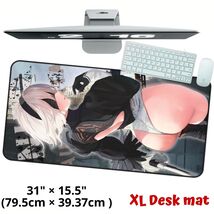 Waifu Nier 2B Desk Mat Anime Large Game Nier Automata Keyboard Laptop Mo... - $26.99