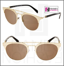 BALMAIN 2109 Black Gold Flash Mirror Flat Metal Sunglasses BL2109 Unisex - £180.26 GBP