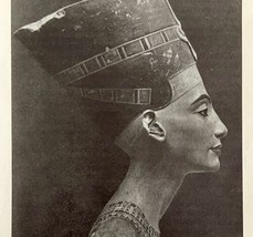 1942 Egypt Queen Nofretete Bust Historical Print Antique Ephemera 8 x 5  - £15.73 GBP