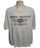 Harley Davidson Motorcycles St Thomas USVI Adult Gray 2XL TShirt - £15.72 GBP