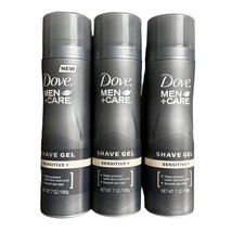 3 Pack NEW Dove Men + Care Shave Gel Sensitive+ HTF 7 Oz - £76.31 GBP