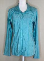 Mondetta Women’s long sleeve zip up Stretchy jacket size M turquoise G5 - £22.60 GBP