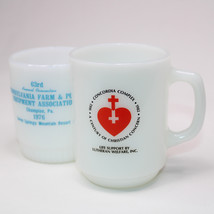 Vintage Fireking Mugs Advertising Collectible 1882 Concordia &amp; 1976 Penn... - $14.47