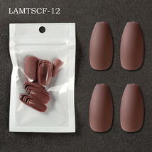 24PCS Light Brown Cover Wearing False Nail Tips Ballet Removable - £2.35 GBP