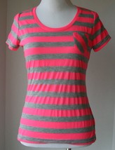 New Balance Activewear Top Striped Gray and Pink Size S-Small - $7.91