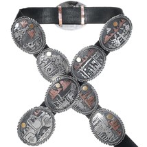 Sterling Overlay Storyteller Concho Belt, Navajo Calvin Peterson, One Of A Kind! - £5,030.37 GBP