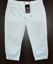 Xios Men&#39;s Sport Cargo Jogger White Cotton Modern Fit Shorts Size XL NEW - £35.87 GBP