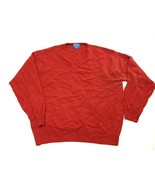Pendleton Lambswool Sweater Red MENS SIZE L V-Neck Pullover - $28.75 CAD