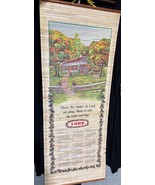 Vintage 1982 Bamboo Roll Up Wall Calendar House Blessing Decor - $8.71