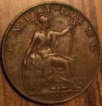1918 Uk Gb Great Britain Farthing Coin - £2.25 GBP