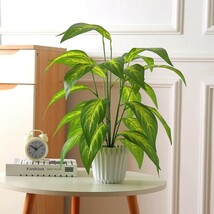 22&quot; Fake Plants Artificial Tropical Plant Indoor in White Pot for Home O... - $15.83
