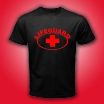New Lifeguard Beach Pool Ymca Cross Staff Black T-Shirt Size S,M,L,XL,2XL,3XL - £14.02 GBP+