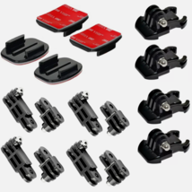 (16 PCS) Sticky Mount Kit 3M Flat &amp; Curved W/ Extension For GoPro HERO 1... - $183.58 MXN