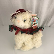 Flurry the Cat and Snowball the Pup Plush Xmas Kitty Shopko 1992 Dandee Lacy Hat - £46.89 GBP