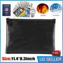 2000 Fire Proof Money Bag Fireproof Document Pouch Waterproof Safe Cash M Size - £14.38 GBP