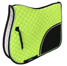 Horse Cotton Quilted ENGLISH SADDLE PAD Tack Trail Riding Lime Green 72F09 - $718.32 MXN