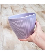 Ceramic Ribbed Decorative Bowl, Light Purple/Lavender Easter Decor - £10.97 GBP
