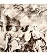 Rubens Lot Fleeing From Sodom Print 1939 Gray Tone Plate Religious Art D... - $458.41 MXN