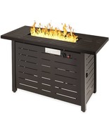 Outdoor Heating Brown Steel LP Gas Propane Fire Pit w/ Auto Ignition - $888.73 CAD