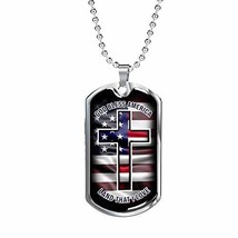 Express Your Love Gifts God Bless America Necklace Stainless Steel or 18k Gold D - £35.58 GBP