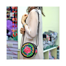  Over the Shoulder Bag   Handmade Ethnic Embroidered Colorful Floral Rou... - $441.90 MXN