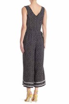 Max Studio Women&#39;s Side Tie Crop Jumpsuit Floral Print Sleeveless Size XL Black - £31.14 GBP
