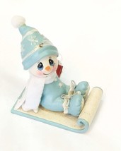 TJ&#39;s Christmas Snowbaby Orament on Sled 3 inches (Blue) - $15.00