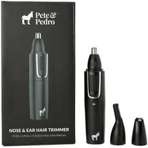 Pete &amp; Pedro Nose &amp; Ear Hair Trimmer – Clipper Has 3 Attachments for Nose/Ear, - £28.20 GBP