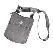 Baggallini Hanover Crossbody Bag Gray Nylon Turn Lock Adjustable Strap M... - £20.12 GBP