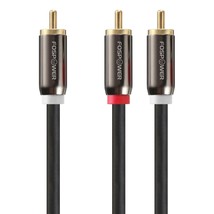 FosPower RCA Y-Adapter (3 Feet), 1 RCA Male to 2 RCA Male Short Y Splitt... - £14.36 GBP