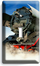 Steam Engine Train Old Railroad Locomotive 1 Gang Light Switch Plate Railfan Art - £7.63 GBP