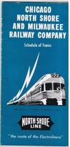 Chicago North Shore &amp; Milwaukee Railway Company Schedule Of Trains 1953 - $3.63