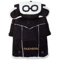 Touchdog &#39;Tuskegee&#39; Aero-Vintage Designer Dog Coat , Medium, Black - £25.80 GBP+