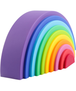 Silicone Rainbow Stacker - Montessori Nesting Puzzle | Kids and Toddler ... - £45.07 GBP
