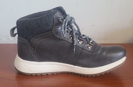 KHOMBU Women&#39;s Ankle Boots Clara All-Weather Shoes Gray Lace-Up Nice! - $30.65 CAD