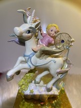 Vintage Starry Rainbow Unicorn Dreams Magical Catch A Dream Catcher Figu... - $39.99