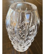 Lead Crystal Diamond Pattern Small Vase Clear 5&quot; - $32.54 CAD