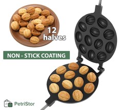 Walnut Cookie Mold Pastry Oreshki Nuts 12 Mold Skillet Non-stick Cookies... - $820.22 MXN