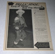 Billy Idol BOP Magazine Photo Article Vintage 1985 - £15.72 GBP