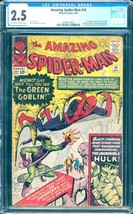 Amazing Spider-Man #14 (1964) CGC 2.5 -- O/w to white pages; 1st Green Goblin - £1,353.41 GBP