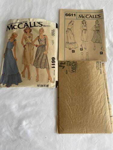 Primary image for 6611 McCalls SEWING Pattern Size Small Misses Yoked Pullover Sundres