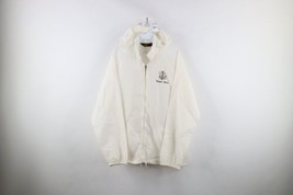 Vintage 70s Streetwear Mens M Spell Out Virginia Beach Hooded Windbreaker Jacket - £46.35 GBP