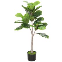 Artificial Fiddle Leaf Fig Tree, 43 Potted Plant with Flocked Soil for H... - $40.32