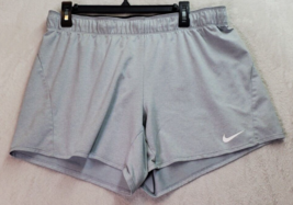 Nike Dri Fit Shorts Womens Large Light Blue 100% Polyester Elastic Waist... - $12.97