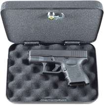 Gun Case Firearm Handgun Storage Lockable Security Box Portable Steel Me... - £36.92 GBP