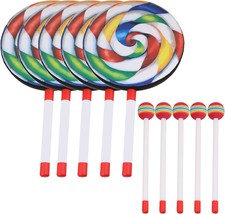 A Pack Of Five Bqlzr 7.9&quot; Lollipop-Shaped Hand Drums For Percussion Inst... - £44.80 GBP
