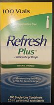 REFRESH Plus Lubricant Eye Drops - 100 Count (Expiration Date: 07/2026) - $25.74