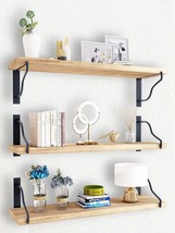 Floating Shelves, 24 Inch Wall Shelves, Set Of 3 Easy To Install Wall Mounted - £36.77 GBP