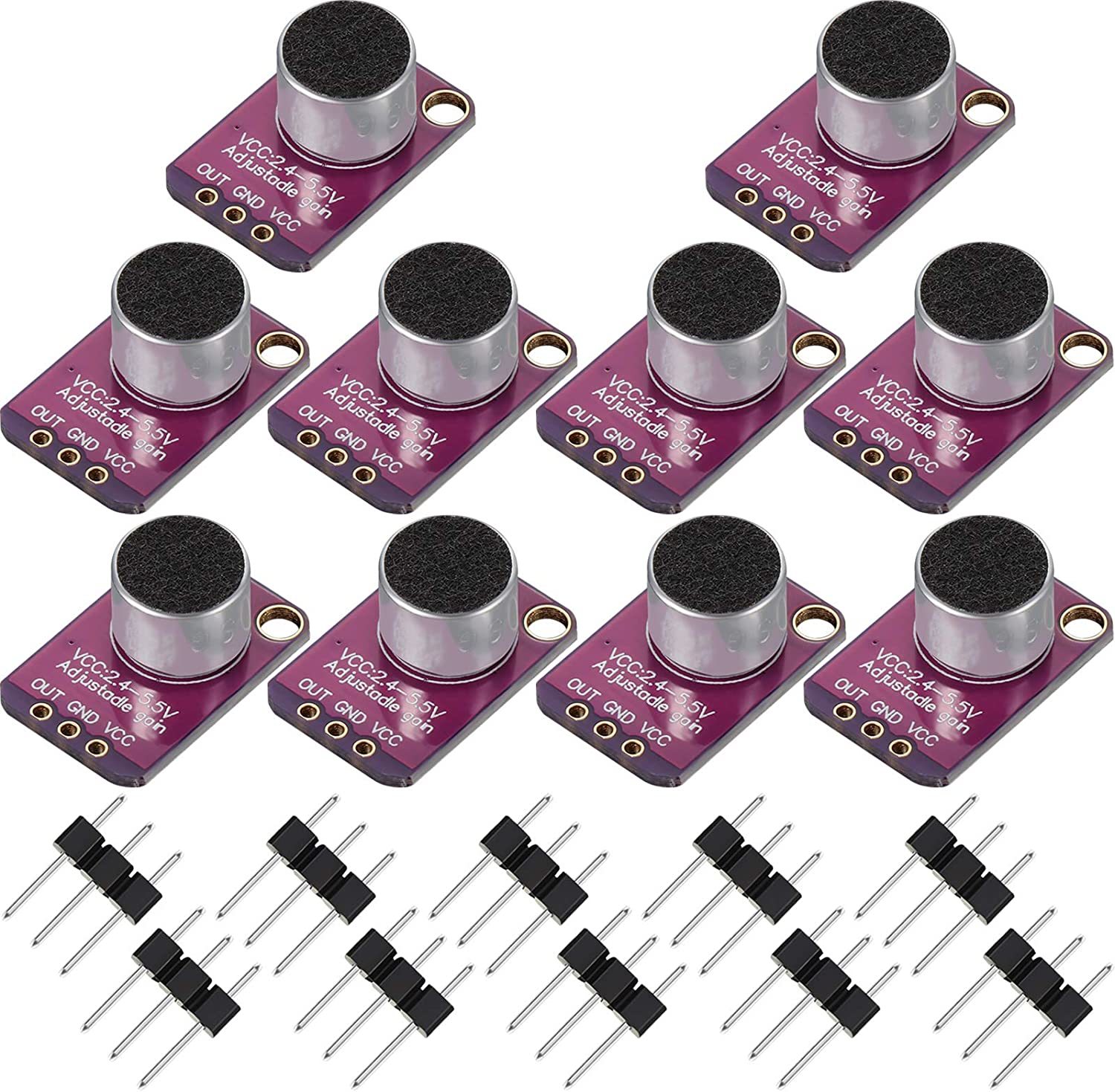 10 Pcs\. Electret Microphone Amplifier Adjustable Max4466 Module Microphone - $44.97